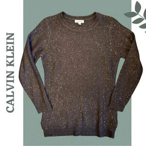 Calvin Klein Women’s Sequin Black Long Sleeve Crew Neck Sweater size Medium